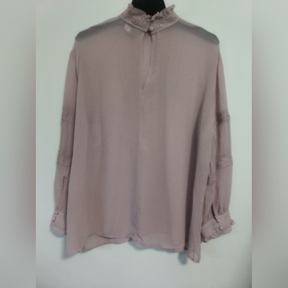 [5x$20] Soho NY Jeans / Mauve Sheer Blouse / Size XL - Picture 2 of 7